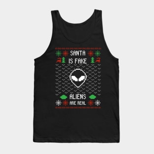 Santa is fake, aliens are real Tank Top